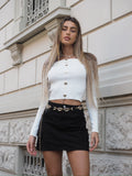 Maglioncino bianco scollo a barchetta con cuori