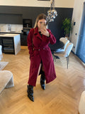 Cappotto lungo burgundy