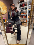 Jeans a Vita Asimmetrica Twist Up con brillantini