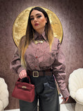 Camicia over a quadri spalle bombate