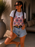 T-Shirt Crochet Flower Layer