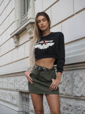 Gonna cargo verde militare
