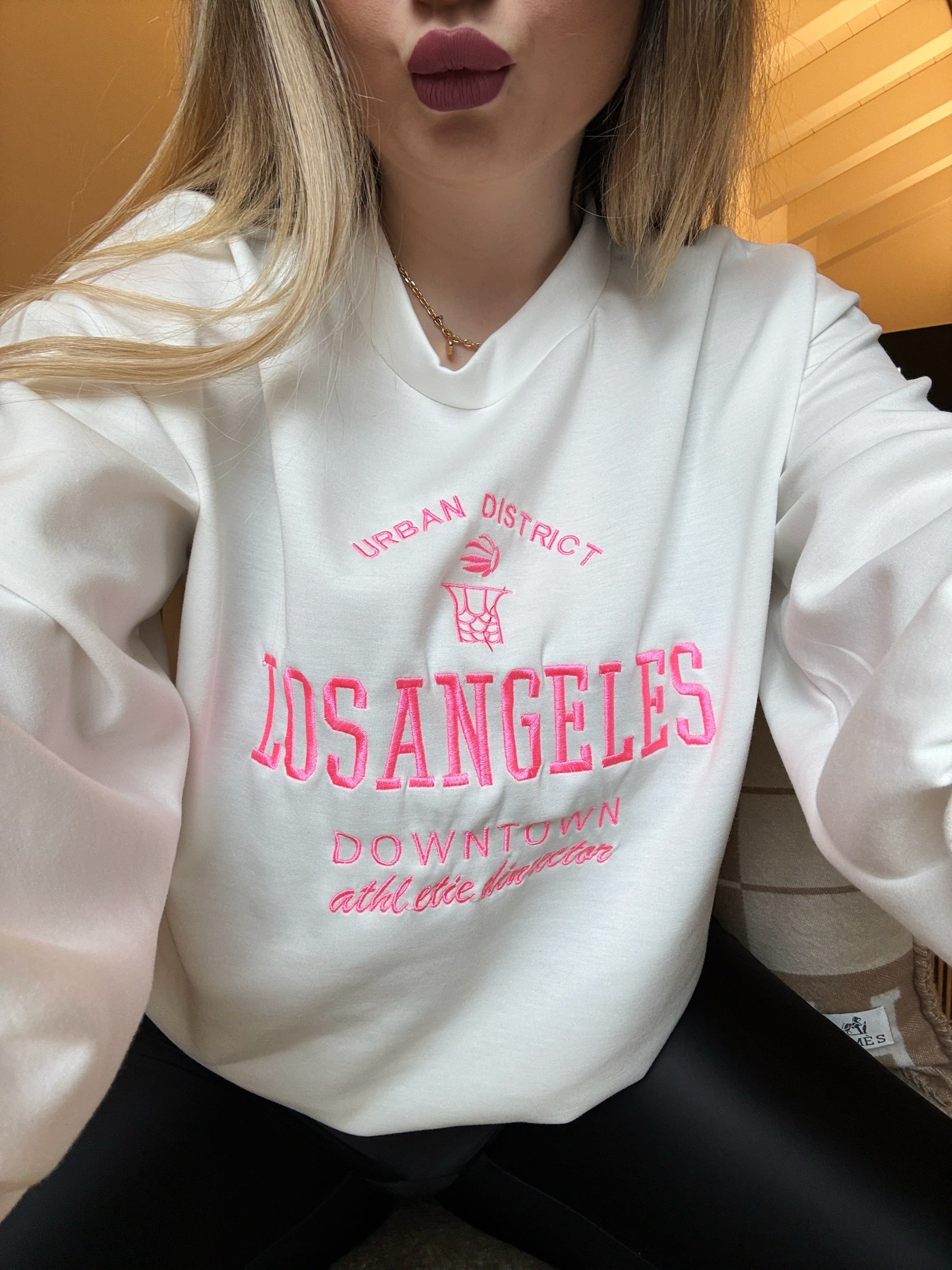 Felpa Los Angeles bianca