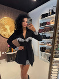 Completo giacca e short con pizzo