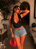 Top Halter Summer Print