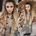 Giaccone in tweed Camel