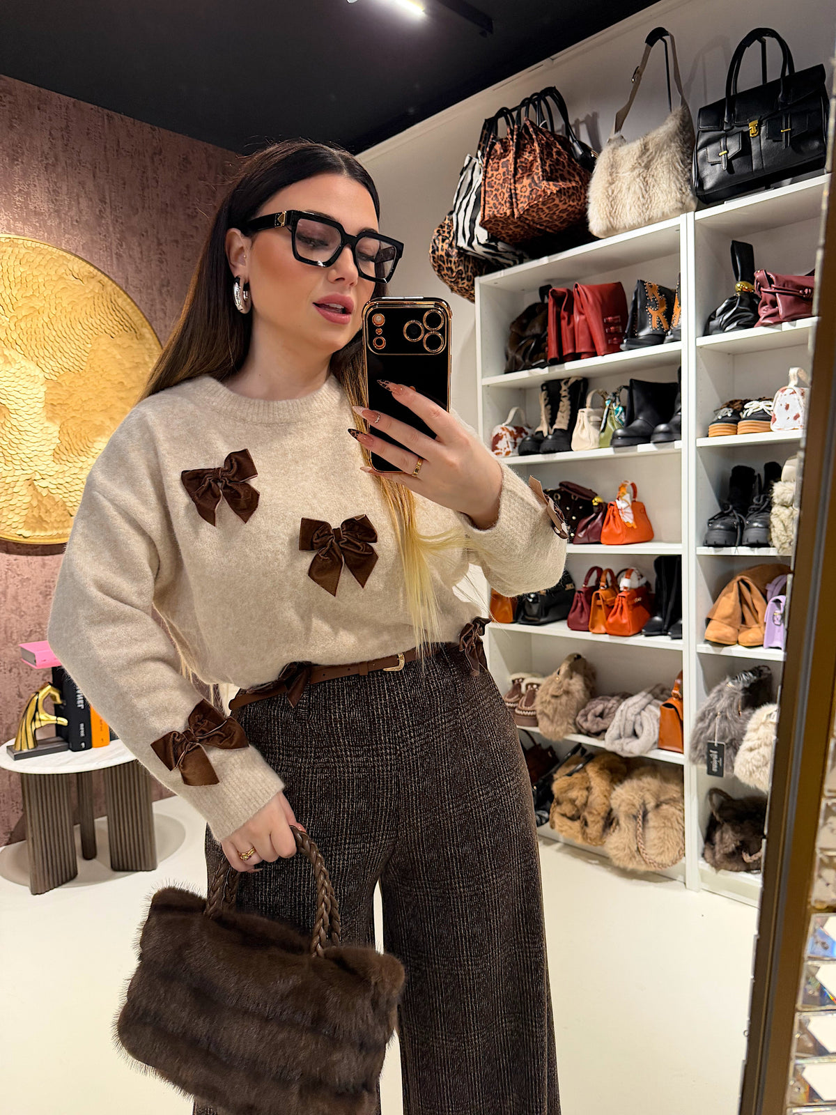 Maglione con fiocchi