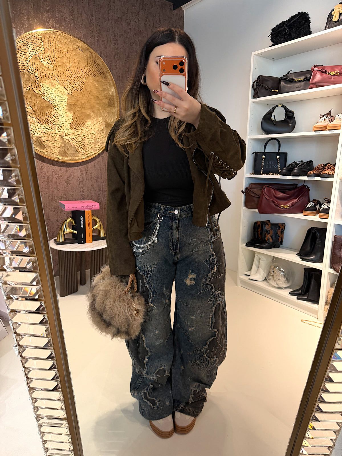 Jeans Ballon con Catenina