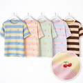 T-Shirt a righe con ciliegie