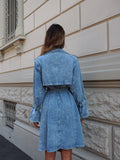 Trench lungo in jeans