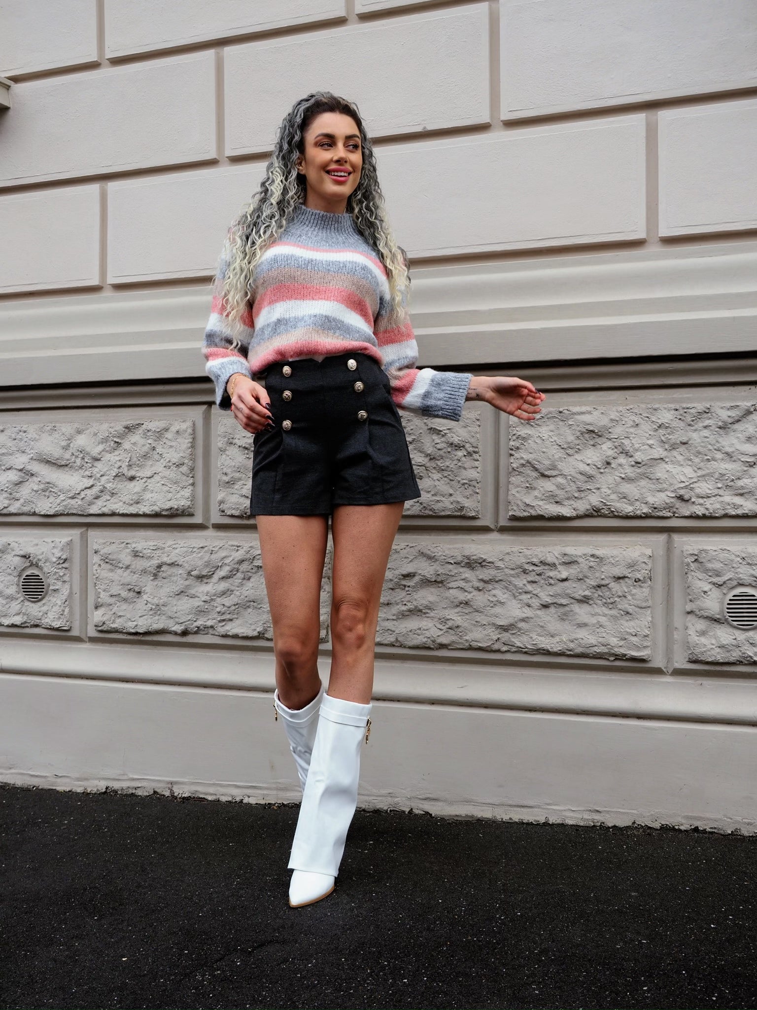 Maglione a righe