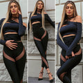 Maglia nera con spacchi