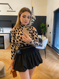 Maglioncino animalier spalle scoperte