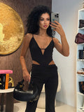 Tuta sensual chic nero