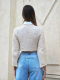 Maglioncino beige traforato