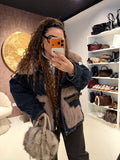 Giaccone Denim Luxury Fur