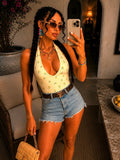 Top Halter Summer Print