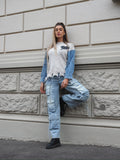 Cargo maxi con tasconi jeans