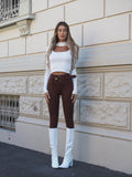 Maglioncino choker bianco