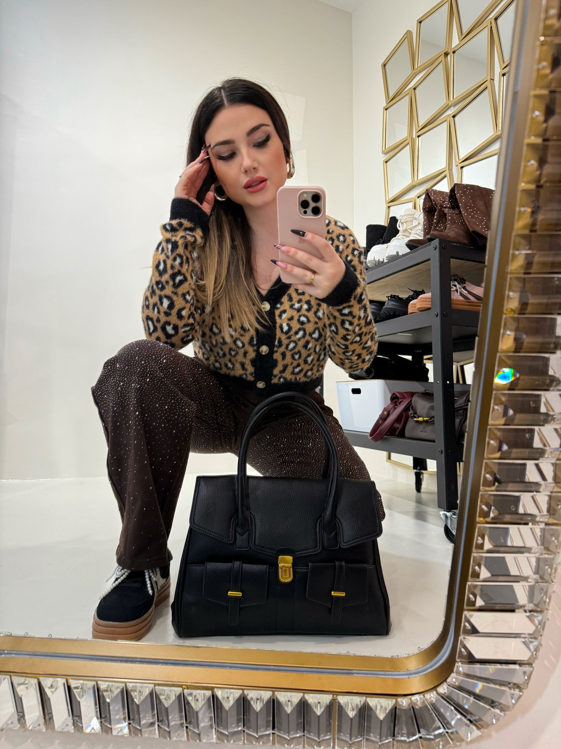 Cardigan maculato