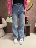 Jeans taglio obliquo