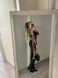 Leggins con trasparenza laterale