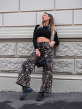 Maglioncino nero crop a onde