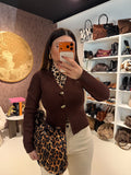 Cardigan con gocce oro