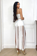 Completo frange vibes bianco