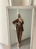 Completo giacca e pantalone choco