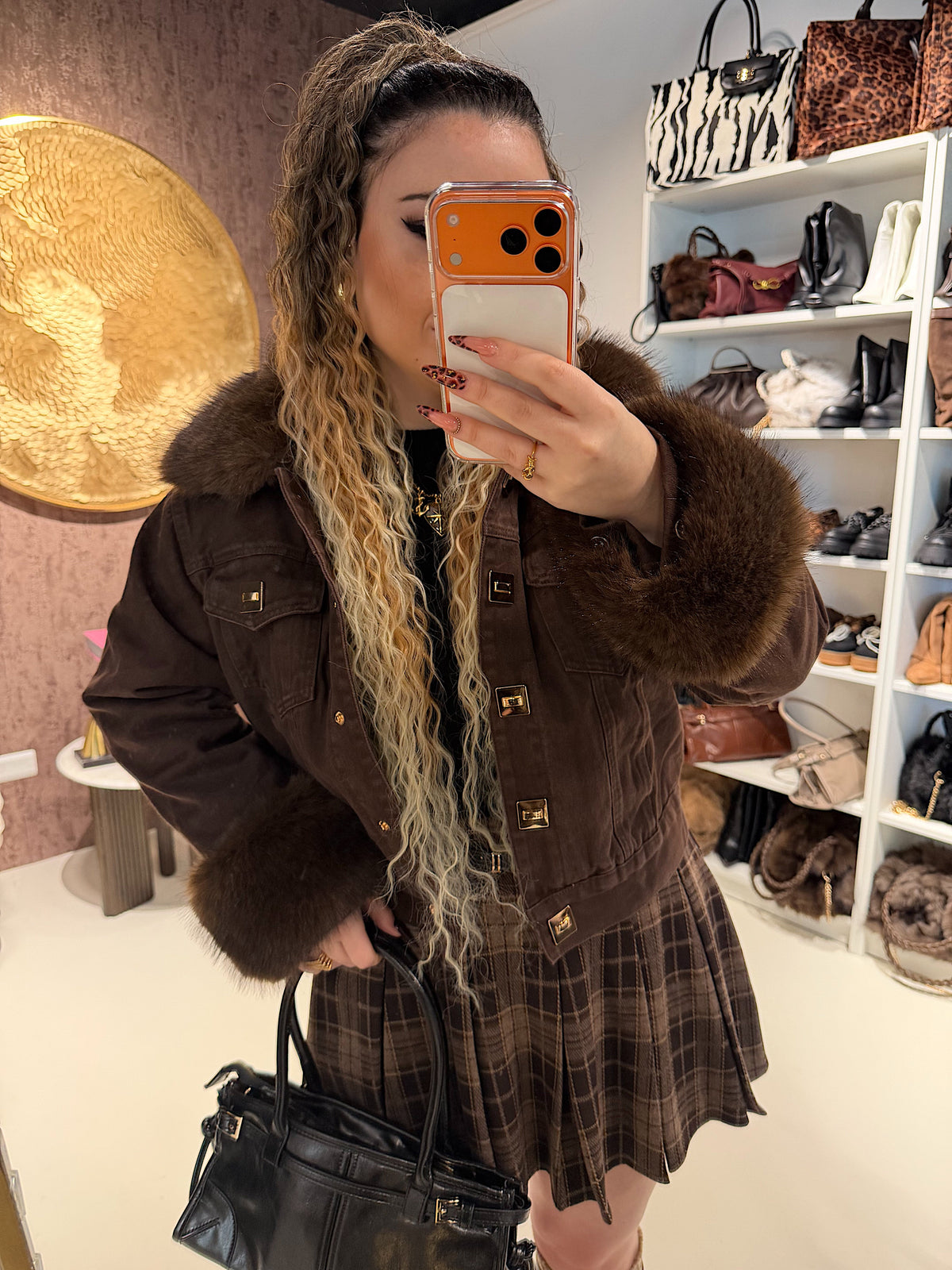 Giacca Denim Luxury Fur