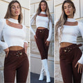 Maglioncino choker bianco