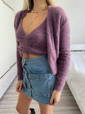 Due pezzi Cardigan e top glicine