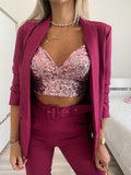 Top con paillettes rosa