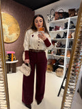 Maglioncino con cuore e dettagli bordeaux