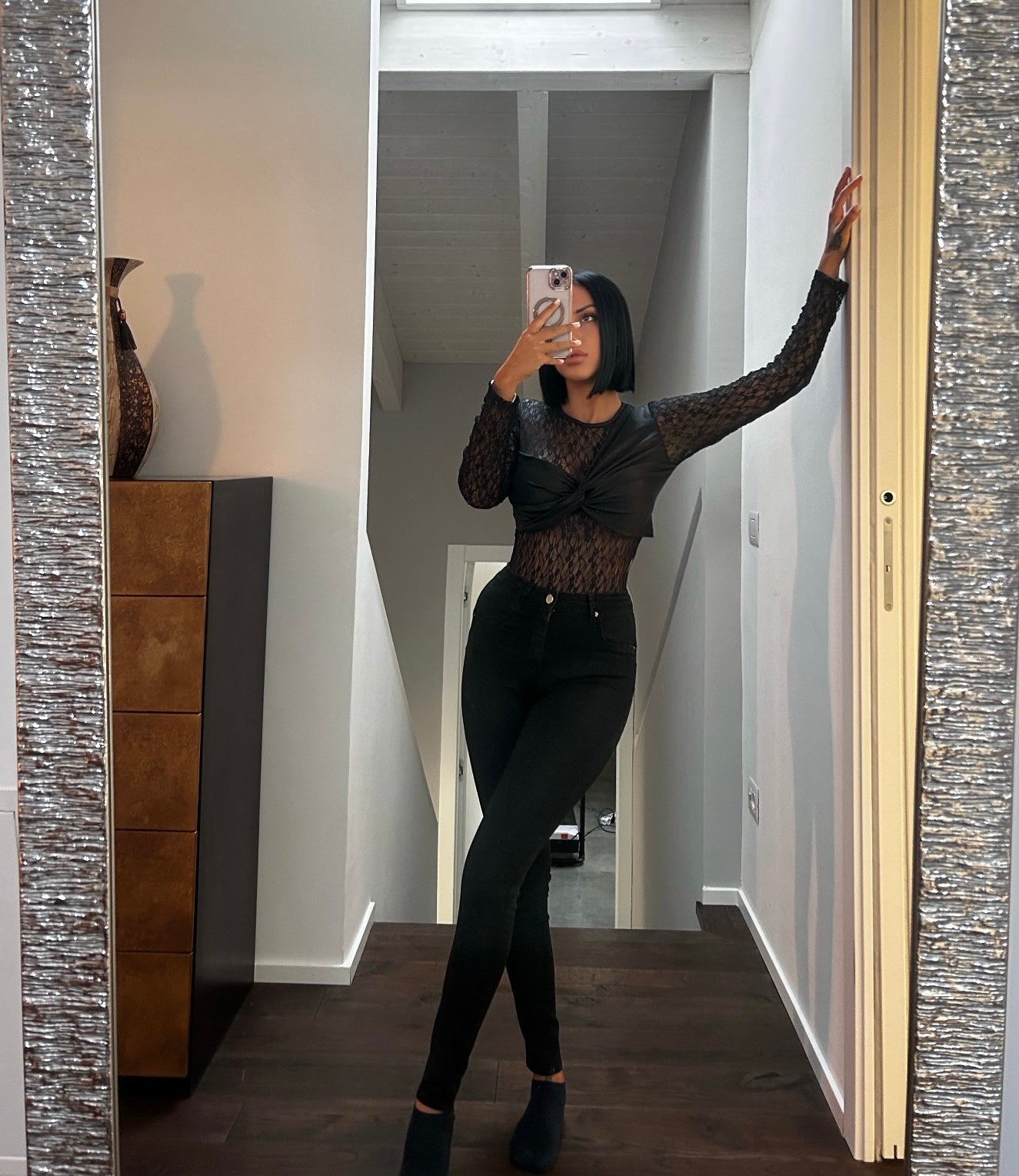 Body in pizzo con top