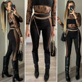Leggins con trasparenza laterale