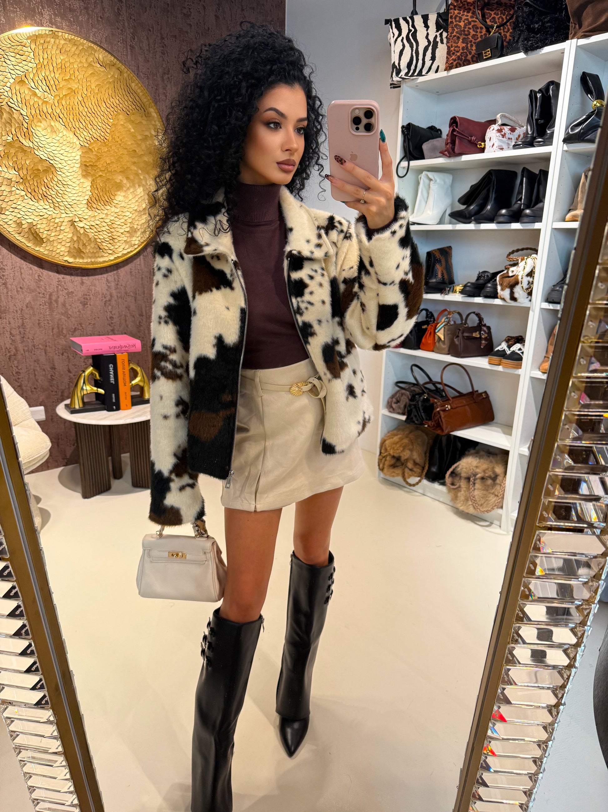 Giacca cow print