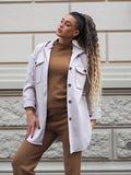 Giacca con bottoni beige