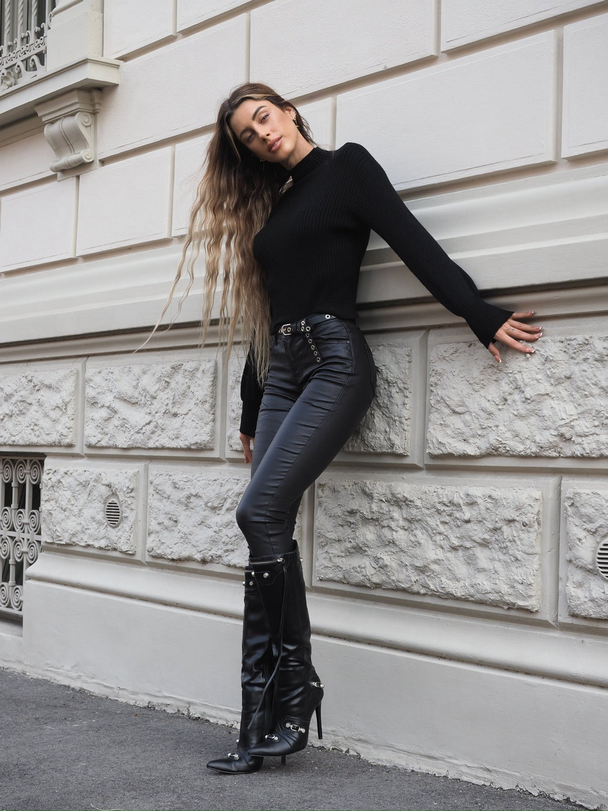 Panta leggins ecopelle