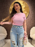 Maglia a righe con cuore