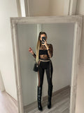 Leggins con trasparenza laterale