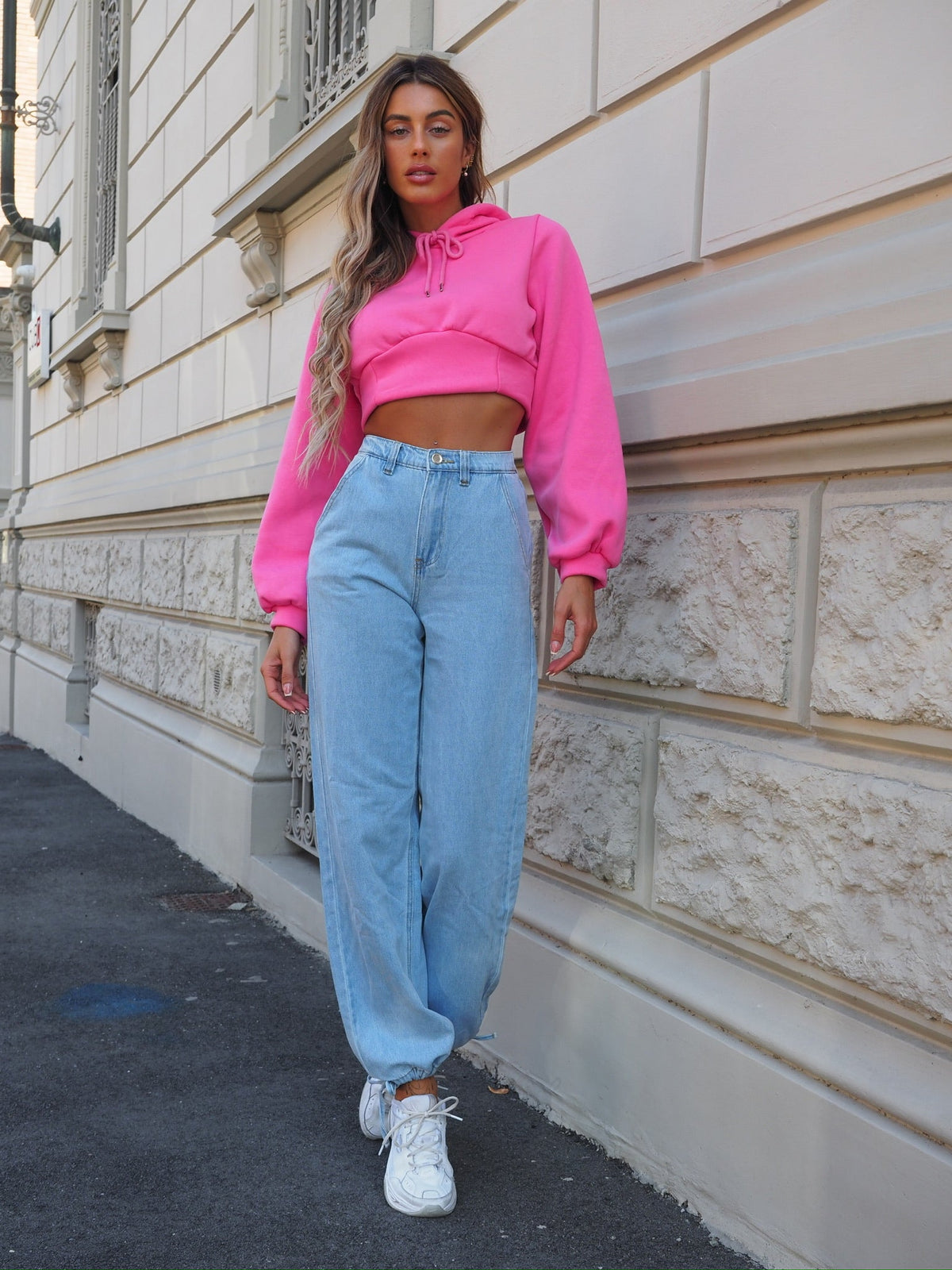 Jeans boy-friend con elastico