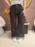 Jeans Wide Leg “Cocoa Stitch”