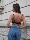 Bralette in pizzo nera
