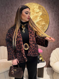 Giacca animalier manica ampia