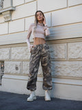 Pantalone cargo military beige