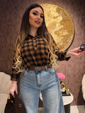 Camicia Check Marrone e Nero Oversize
