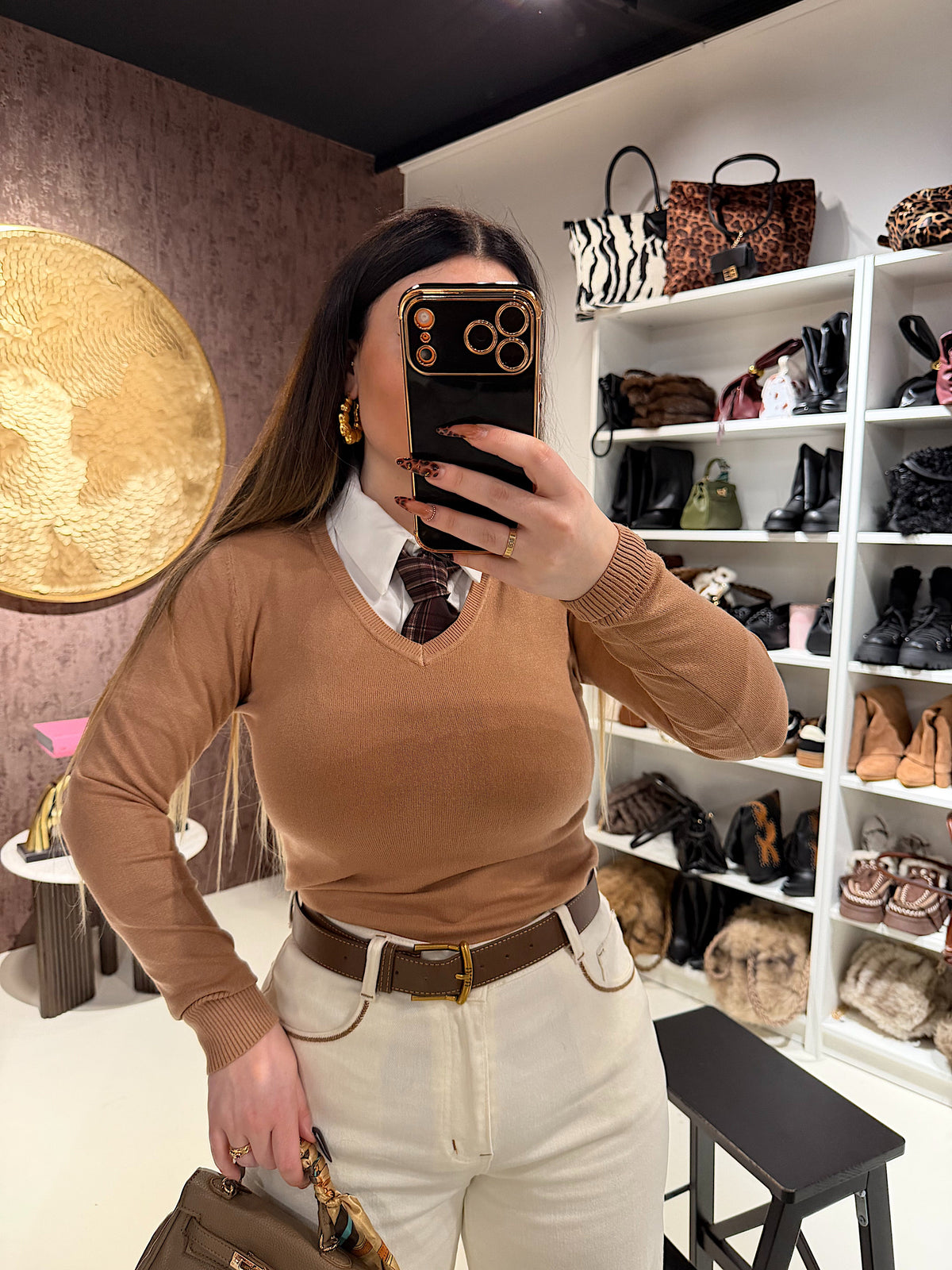 Maglioncino essential scollo a V