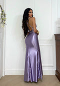 Abito a sirena lilla